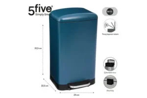 ARIANE-METAL PEDALLI 30 LT.ÇÖP KUTUSU/PETROL MAVİSİ